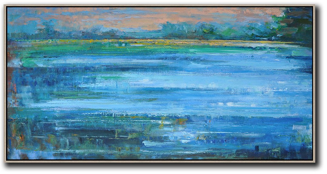 Panoramic Abstract Landscape Painting LX18D - Click Image to Close